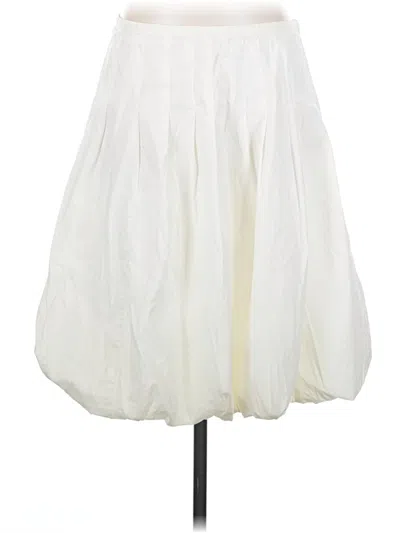 Pre-owned Bcbgmaxazria Formal Skirt In White