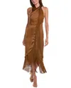 Bcbgmaxazria Fringe Cocktail Dress In Brown