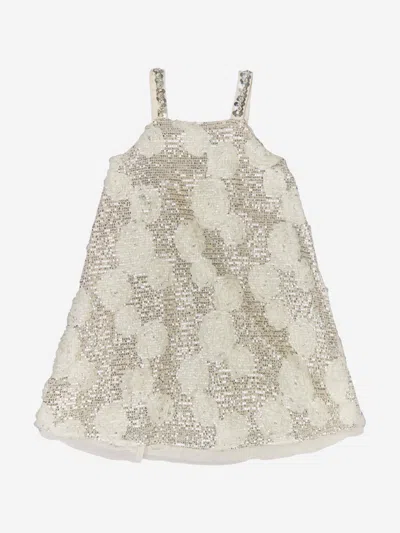 Bcbgmaxazria Babies'  Girls 3d Flower Sequin Dress In Multi