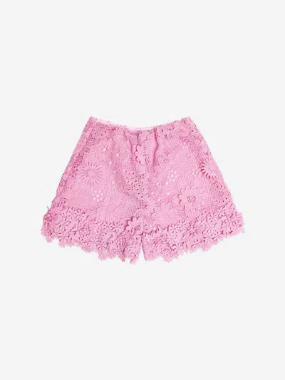 Bcbgmaxazria Kids'  Girls Floral Lace Shorts In Pink
