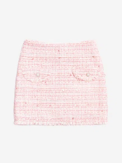 Bcbgmaxazria Babies' Girls Tweed Skirt In Pink