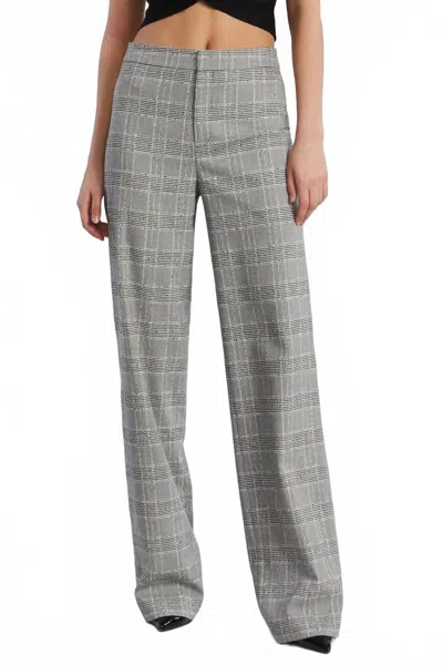 Bcbgmaxazria Glen Plaid Pant In Gray