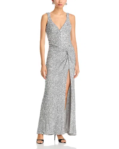Bcbgmaxazria Goldie Sequin Gown In Metallic