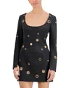 Bcbgmaxazria Grommet Mini Dress In Noir