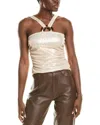 Bcbgmaxazria Halter Top In Metallic