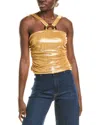 Bcbgmaxazria Halter Top In Metallic