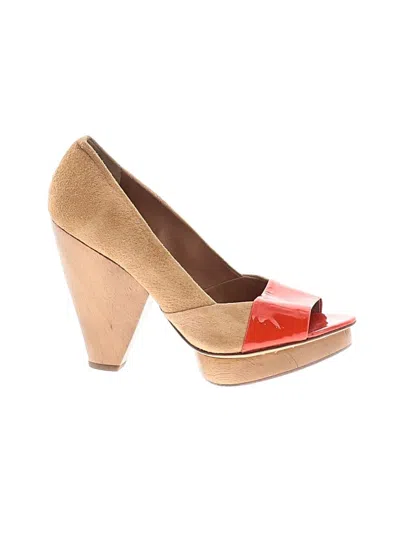 Pre-owned Bcbgmaxazria Heels In Tan