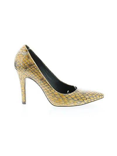 Pre-owned Bcbgmaxazria Heels In Yellow