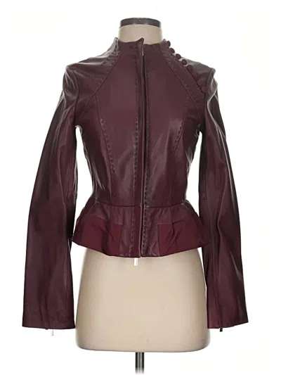 Pre-owned Bcbgmaxazria Jacket In Burgundy