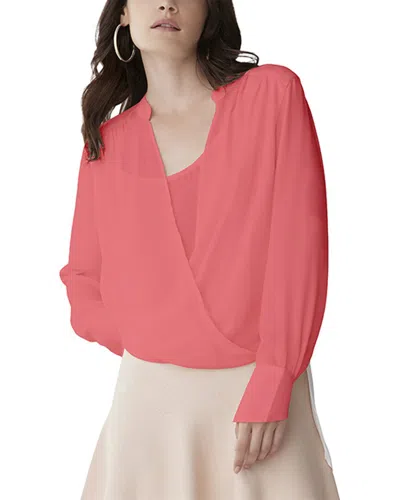 Bcbgmaxazria Jaklyn Draped Front Blouse In Red