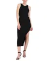 BCBGMAXAZRIA BCBGMAXAZRIA JEWEL NECK SLEEVELESS ASYMMETRICAL DAY DRESS