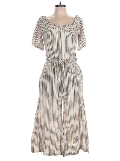 Pre-owned Bcbgmaxazria Jumpsuit In Ivory