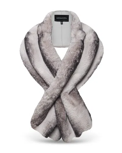 Bcbgmaxazria June Faux Fur Stole In Gray