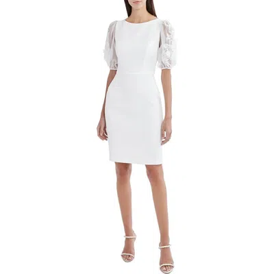 Bcbgmaxazria Kamille Womens Sheer Organza Mini Dress In White