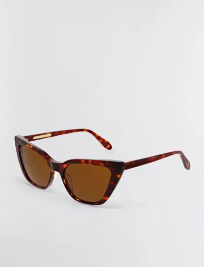 Bcbgmaxazria Kendall Cat Eye Sunglasses In Brown Demi