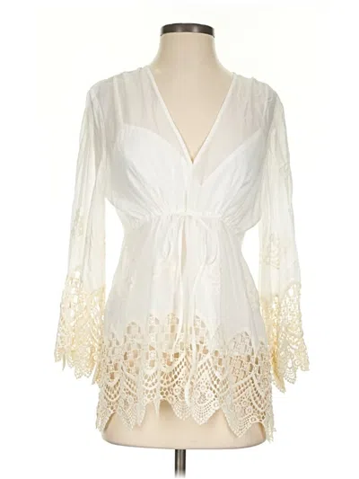 Pre-owned Bcbgmaxazria Kimono In Ivory