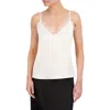 Bcbgmaxazria Woven Lace Trim Camisole In Gardenia