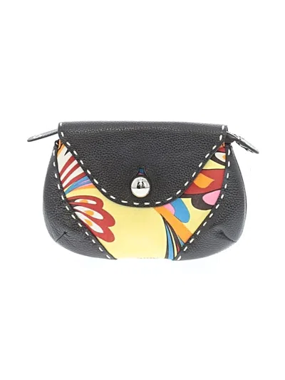 Pre-owned Bcbgmaxazria Leather Coin Purse In Black