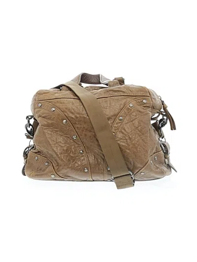 Pre-owned Bcbgmaxazria Leather Crossbody Bag In Tan