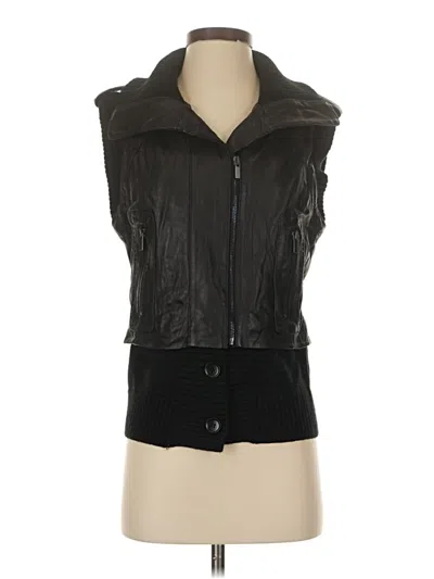 Pre-owned Bcbgmaxazria Leather Jacket In Black