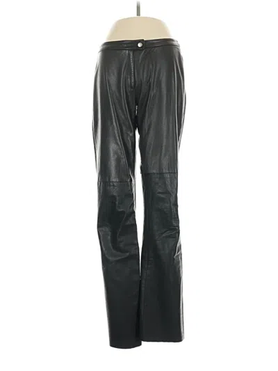 Pre-owned Bcbgmaxazria Leather Pants In Black