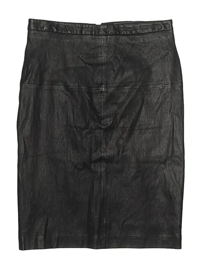 Pre-owned Bcbgmaxazria Leather Skirt In Black