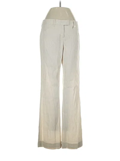Pre-owned Bcbgmaxazria Linen Pants In Ivory