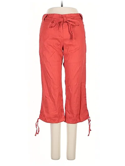 Pre-owned Bcbgmaxazria Linen Pants In Red