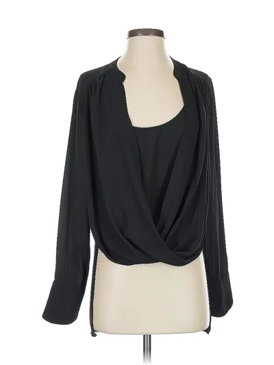 Pre-owned Bcbgmaxazria Long Sleeve Blouse In Black