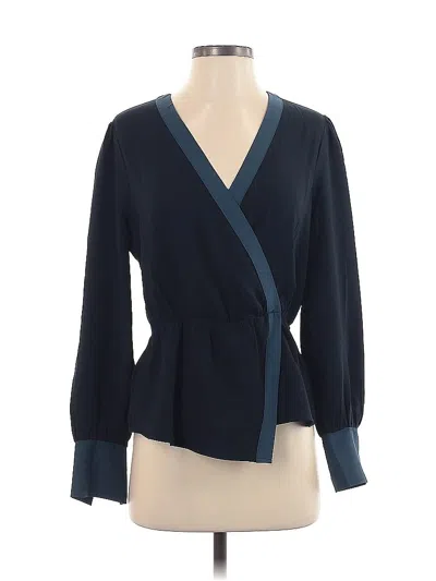 Pre-owned Bcbgmaxazria Long Sleeve Blouse In Black