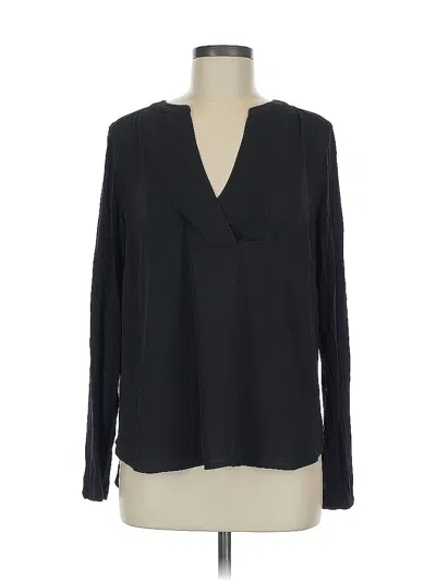 Pre-owned Bcbgmaxazria Long Sleeve Blouse In Black