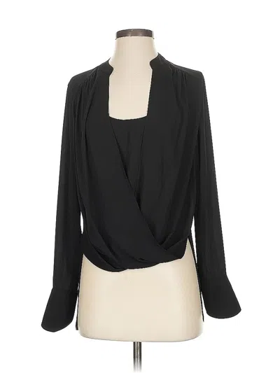 Pre-owned Bcbgmaxazria Long Sleeve Blouse In Black