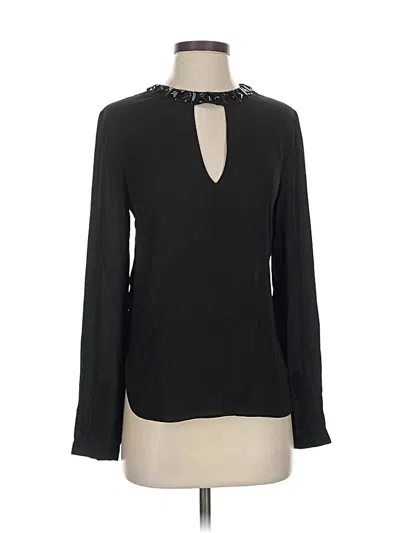 Pre-owned Bcbgmaxazria Long Sleeve Blouse In Black