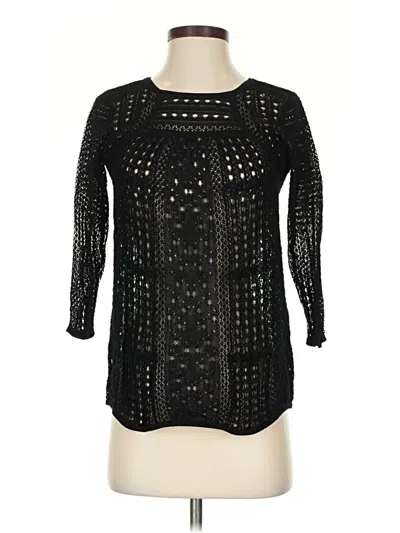 Pre-owned Bcbgmaxazria Long Sleeve Blouse In Black