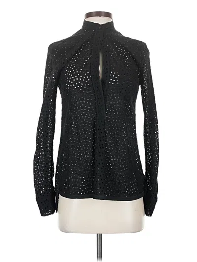 Pre-owned Bcbgmaxazria Long Sleeve Blouse In Black