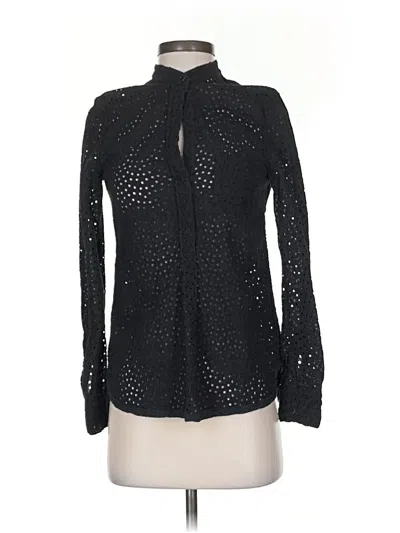 Pre-owned Bcbgmaxazria Long Sleeve Blouse In Black