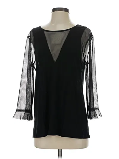 Pre-owned Bcbgmaxazria Long Sleeve Blouse In Black