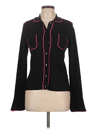 Pre-owned Bcbgmaxazria Long Sleeve Blouse In Black