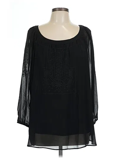Pre-owned Bcbgmaxazria Long Sleeve Blouse In Black