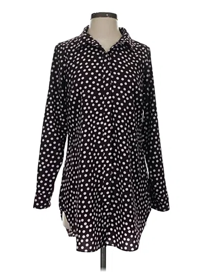 Pre-owned Bcbgmaxazria Long Sleeve Blouse In Black