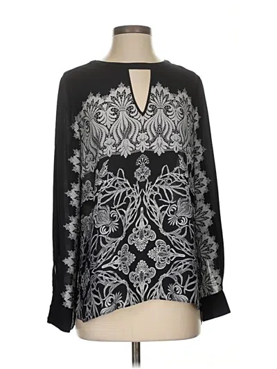 Pre-owned Bcbgmaxazria Long Sleeve Blouse In Black