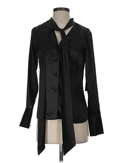 Pre-owned Bcbgmaxazria Long Sleeve Blouse In Black