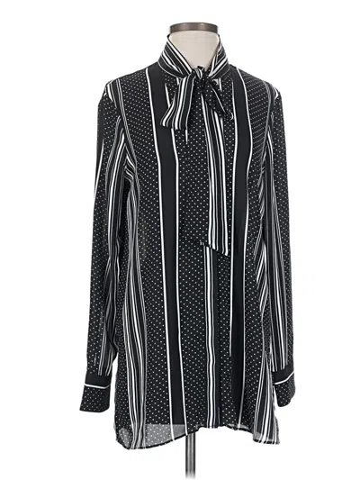 Pre-owned Bcbgmaxazria Long Sleeve Blouse In Black