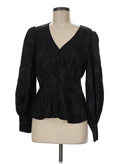 Pre-owned Bcbgmaxazria Long Sleeve Blouse In Black