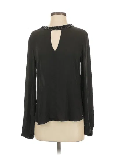Pre-owned Bcbgmaxazria Long Sleeve Blouse In Black