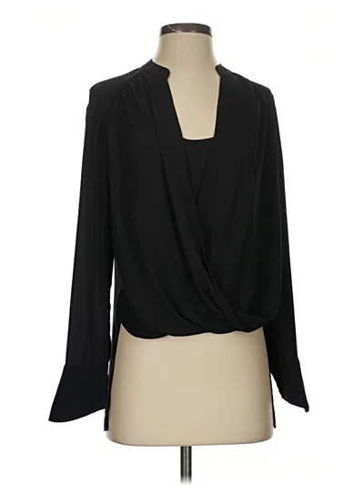 Pre-owned Bcbgmaxazria Long Sleeve Blouse In Black