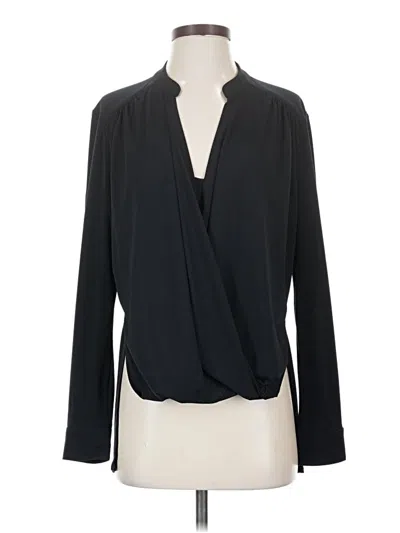 Pre-owned Bcbgmaxazria Long Sleeve Blouse In Black