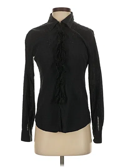 Pre-owned Bcbgmaxazria Long Sleeve Blouse In Black