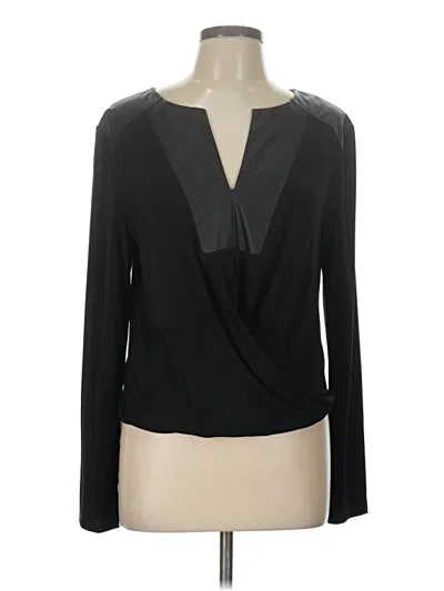 Pre-owned Bcbgmaxazria Long Sleeve Blouse In Black