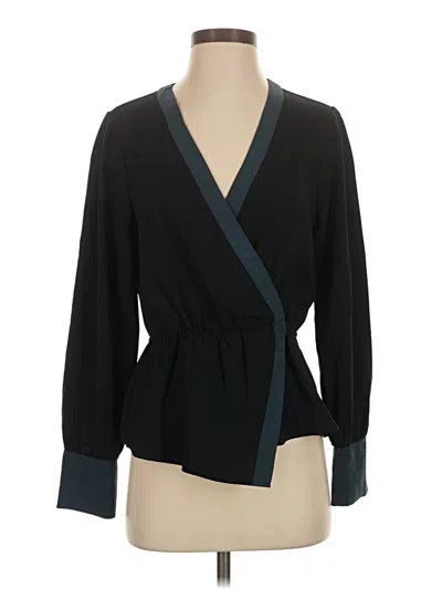 Pre-owned Bcbgmaxazria Long Sleeve Blouse In Black
